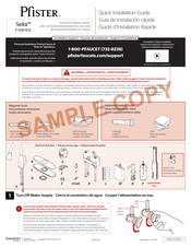 Pfister Selia F-529-ESL Guía De Instalación Rápida