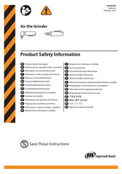Ingersoll Rand 04580288 Información De Seguridad Sobre El Producto