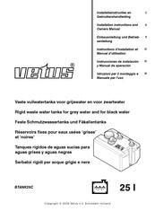 Vetus BTANK25C Instrucciones De Instalación Y Manual De Operación