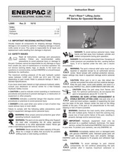 Enerpac Pow'r-Riser PR Serie Hoja De Instrucciones