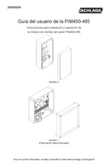 Schlage PIM485 Guia Del Usuario