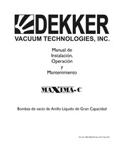 Dekker Maxima-C Manual De Instalación, Operación Y Mantenimiento