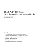 ThinkPad T60 Serie Guía De Servicio