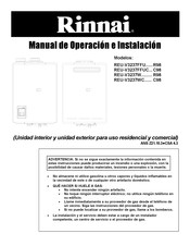 Rinnai REU-V3237FFU Manual De Operación E Instalación