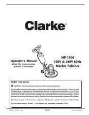Clarke MP-1800 Libro De Instrucciones