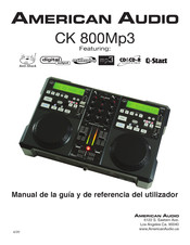 American Audio CK 800Mp3 Manual De La Guía Y De Referencia Del Utilizador