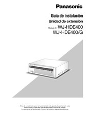 Panasonic WJ-HDE400 Guia De Instalacion