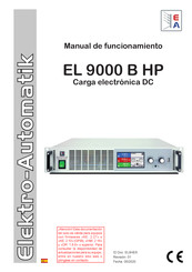 Elektro-Automatik EL 9080-85 B HP Manual De Funcionamento