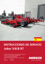 horsch Joker 8 RT Instrucciones De Servicio