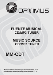 Optimus MM-CDT Manual De Instalación Y Funcionamiento