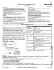 Leviton Intellect ZL027 Manual De Instrucciones