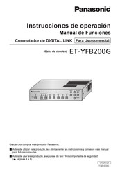 Panasonic ET-YFB200G Instrucciones De Operación