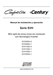 COMFORT-AIRE SVH18SA-1 Manual De Instalación Y Operación