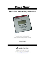 Morningstar RM-1 Manual De Instalación Y Operación