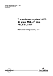 Emerson Micro Motion 2400S Manual De Configuración Y Uso