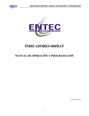 Entec 600/BAT Manual De Operación Y Programación