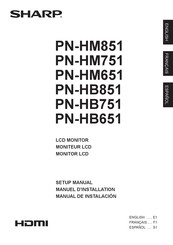 Sharp PN-HB751 Manual De Instalación