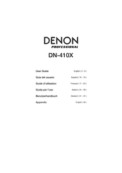 Denon Professional DN-410X Guia Del Usuario