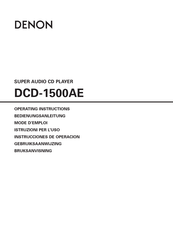 Denon DCD-1500AE Instrucciones De Operación