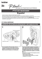 Brother P-touch PT-E105 Guia Del Usuario