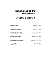 Marantz professional STUDIO SCOPE 4 Guia Del Usuario