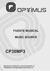 Optimus CP30MP3 Manual De Instalación Y Funcionamiento