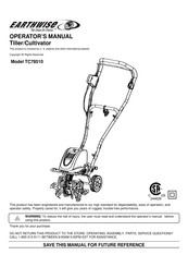 EarthWise TC78510 Manual Del Operario