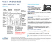 Mitel MiVoice 6930 Guía De Referencia Rápida