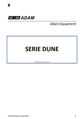 Adam Equipment Dune Manual De Uso/ Programación