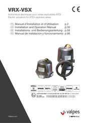 VALPES VRX Manual De Instalación Y Funcionamiento