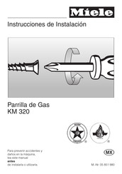 Miele KM 320 Instrucciones De Instalación