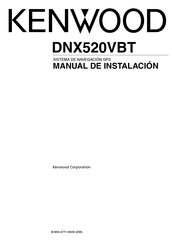 Kenwood DNX520VBT Manual De Instalación