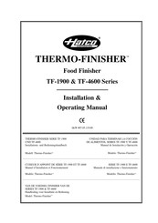 Hatco THERMO-FINISHER TF-1900 Serie Manual De Instalación Y Funcionamiento