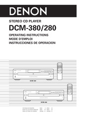 Denon DCM-380 Instrucciones De Operación