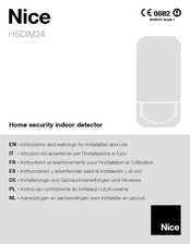 Nice HSDIM24 Instrucciones Y Advertencias Para La Instalación Y El Uso