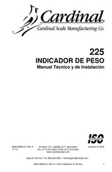 Cardinal 225 Manual Técnico Y De Instalacion