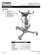 Sunex Tools 7793B Manual Del Usuario