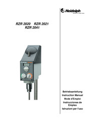 Heidolph RZR 2021 Instrucciones De Empleo