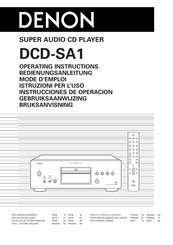 Denon DCD-SA1 Instrucciones De Operación