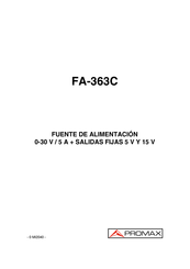 Promax FA-363C Manual De Instrucciones