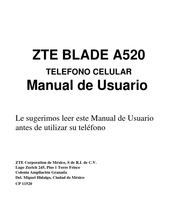 ZTE BLADE A520 Manual De Usuario