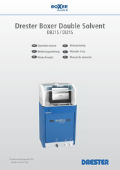 DRESTER Boxer double Solvent DI21S Manual De Operación