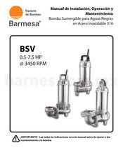 Barmesa BSV Manual De Instalación, Operación Y Mantenimiento