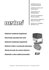 Vetus ELV 3/4 Instrucciones De Instalación Y Manual De Operación