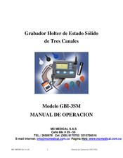 MC MEDICAL GBI-3SM Manual De Operación Y Repuestos