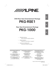 Alpine PKG-1000 Manual De Operación