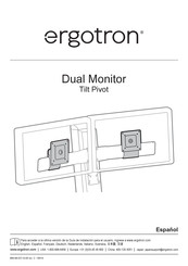 Ergotron Dual Monitor Tilt Pivot Guía De Instalación Para El Usuario