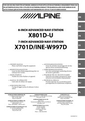 Alpine X701D/INE-W997D Manual De Operación