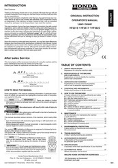Honda HF2315 Manual De Instrucciones Y Especificacion
