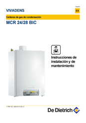 De Dietrich MCR 28 BIC Instrucciones De Instalación Y De Mantenimiento